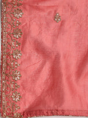 Neck Embroidered Cotton Blend Unstitched Suit With Dupatta