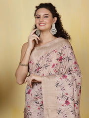 Digital Printed Tussar Saree