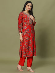 Digital Printed Muslin Kurta With Pants