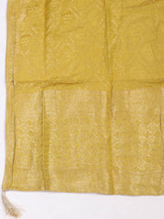 Embroidered Chanderi Sea Green Unstitched Suit With Pant & Dupatta