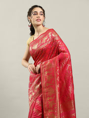 Zari Jaal Art Silk Woven Saree