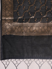 Woven Design Chanderi Unstitched Suit With Pant & Dupatta