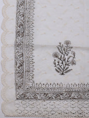 Printed Cotton Blend Unstitched Suit With Dupatta