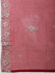 Embroirdred Organza Unstitched Suit With Dupatta