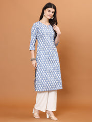 Printed Cotton Blend Kurta