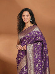 Plain Crepe Saree