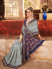 Digital Printed Art Silk Saree