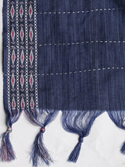 Neck Embroidered Cotton Blend Unstitched Suit With Dupatta