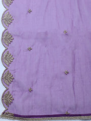 Embroidered Chanderi Ustitched Suit With Pant & Dupatta
