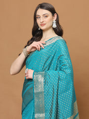 Zari Border Art Silk Woven Saree