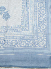 Embroidered Cotton Blend Unstitched Suit With Pant & Dupatta