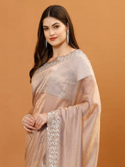 Sequence Embroidery Tissue Saree