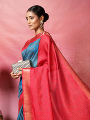 Bandhani Printed Art-Tusser Saree