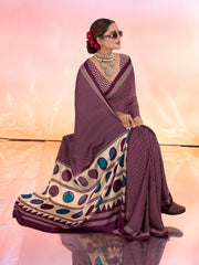 Printed Satin Saree