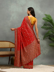 Cutdana Organza Embroidery Saree
