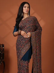 Embroidered Georgette Saree