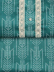 Printed Cotton Blend Unstitched Suit With Dupatta