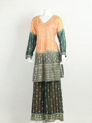 Embroidery Art Silk Kurta With Pants & Dupatta