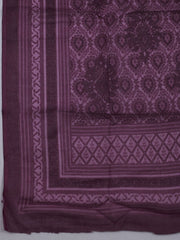 Printed Cotton Blend Unstitched Suit With Dupatta
