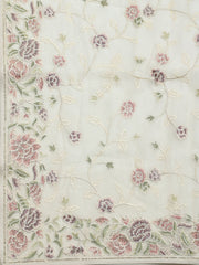 Resham Jaal Organza Unstitched Suit With Dupatta