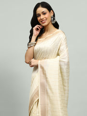 Embroidered Border Booti Art Silk Saree