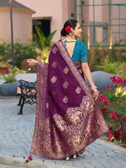 Embroidered Art Silk Saree