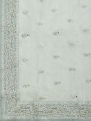 Chikan Work Organza Unstitched Suit With Dupatta