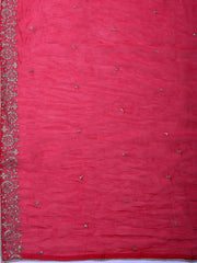 Printed Cotton Blend Unstitched Suit With Pant & Dupatta