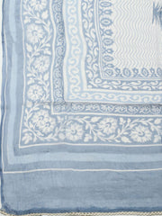 Printed Cotton Blend Unstitched Suit With Pant & Dupatta