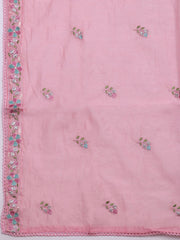 Embroidered Organza Unstitched Suit With Dupatta