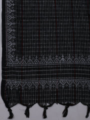 Patch Neck Cotton Blend Unstitched Suit With Dupatta