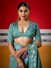 Digital Printed Art Silk Saree