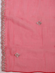 Embroidered Organza Unstitched Suit With Dupatta