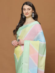 Floral Printed Chiffon Woven Saree