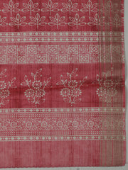 Embroidered Chanderi Unstitched Suit With Pant & Dupatta