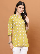 Printed Cotton Blend Short Kurti