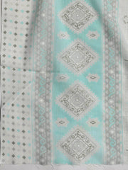 Printed Cotton Blend Unstitched Suit With Dupatta