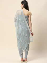 All Over Embroidered Organza Unstitched Suit Piece With Dupatta