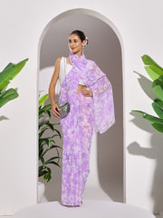 Floral Printed Georgette Saree