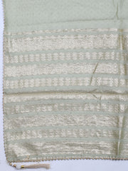 Zari Embroidered Chanderi Unstitched Suit With Dupatta