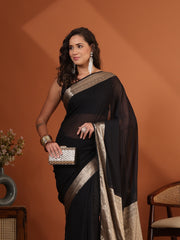 Plain Chiffon Saree