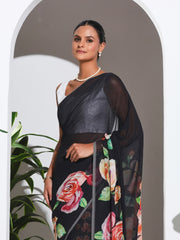 Floral Printed Georgette Saree