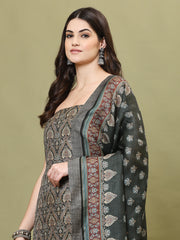 Digital Printed Pashmina Unstitched Suit Piece With Dupatta