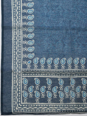 Embroidered Chanderi Unstitched Suit With Pant & Dupatta