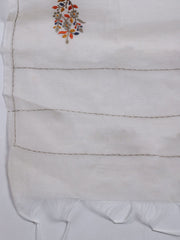 Neck Embroidered Cotton Blend Unstitched Suit With Dupatta