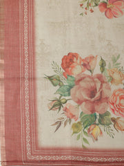 Embroidered Tissue Unstitched Suit With Pant & Dupatta