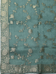 Woven Design Chanderi Unstitched Suit With Pant & Dupatta