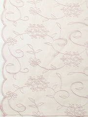 Embroidered Chanderi Unstitched Suit With Pant & Dupatta