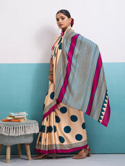Printed Satin Saree