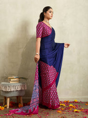 Printed Satin Saree